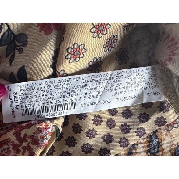 Zara Woman's Sz XS Patchwork Macedonia Faux Wrap Romper Dress NWT - Picture 10 of 15